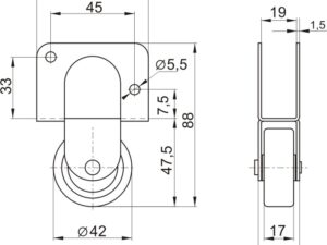 Опора колесная 539 Р  995539Р