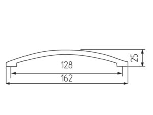Ручка-скоба R10, 128мм, алюминий 10981