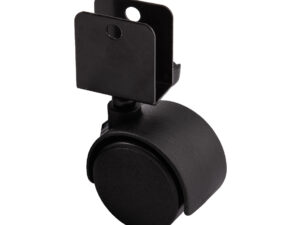 Колесо меб. пласт. d40 U-образное, черный AKS 73091