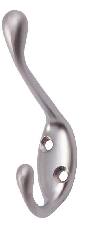 Крючок меб. двухрожковый мет. VIOL хром матовый AKS 56826