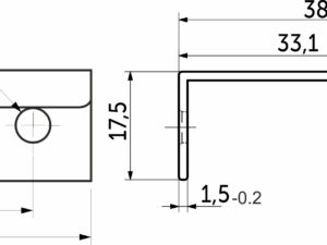 Ручка меб. накладная алюм. INSIDE 32/50 хром, AKS 75765
