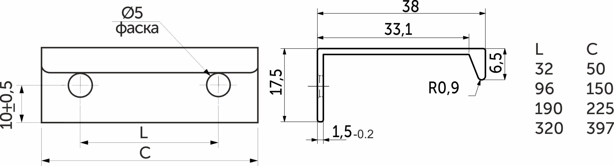 Ручка меб. накладная алюм. INSIDE 32/50 хром, AKS 75765