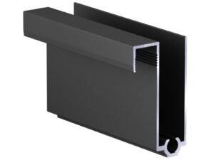 SLIM Профиль горизонтальный низ АВД-4872 черный мат. RAL9005 1 метр 1378