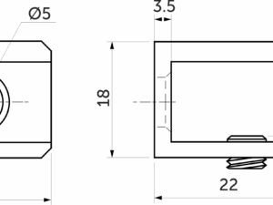 Полкодержатель для стекла мет. АК104 (8-10мм) хром AKS 64145
