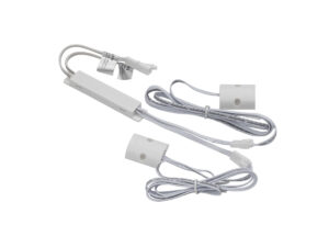 Выключатель бесконтактный на преграду, двойной, накладной, 12/24V, 60W/100W белый, AKS 85339