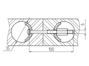 Стяжка для столешниц 100мм 8439