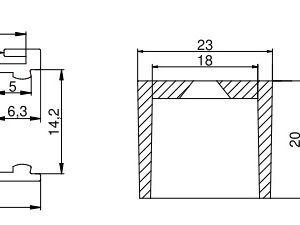 TG05.3708.07.689 LUMINO Профиль LED штанга прямоугольная L=2000 алюминий черный анод 2125