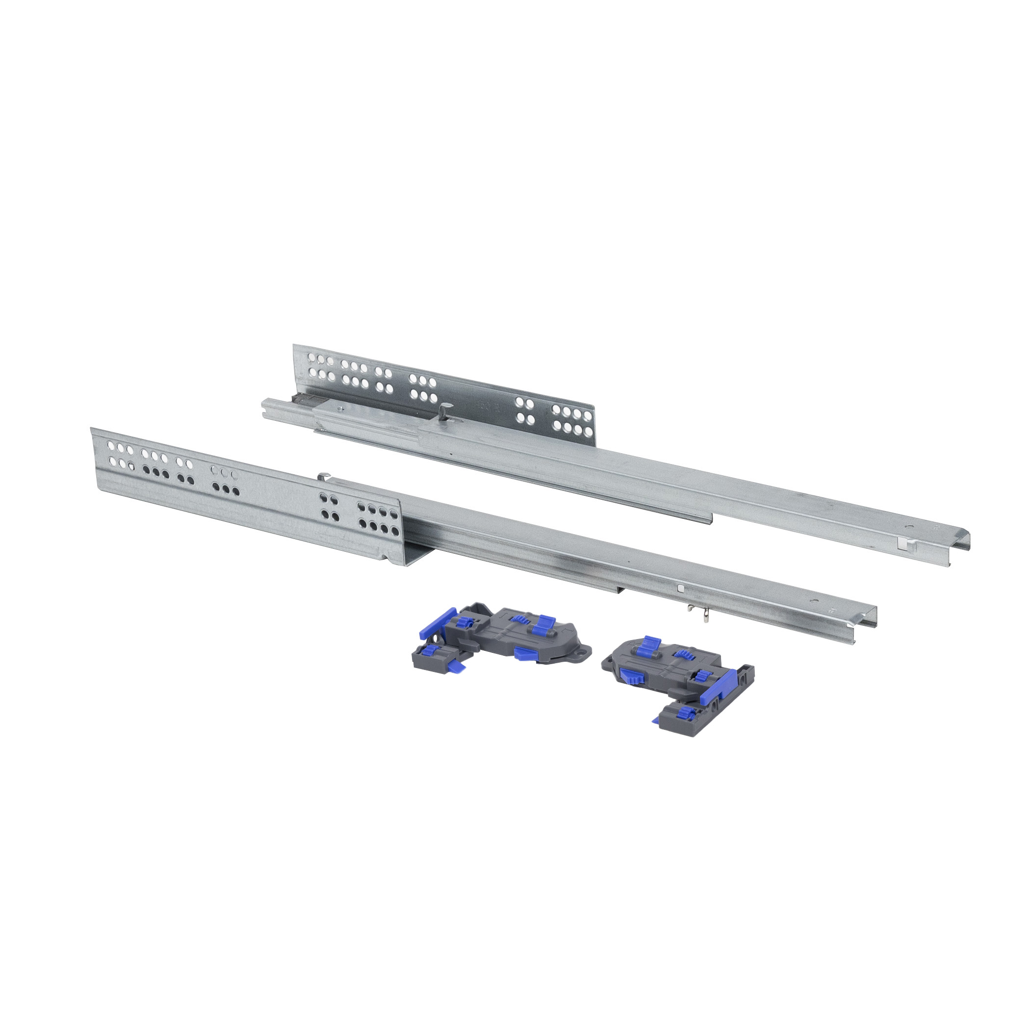 Направляющая скрытого монтажа L-450 с довод ДСП до16mm с замками PRIME by AKS 3D полное выдв 113648