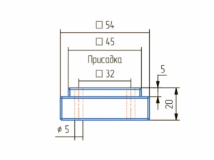 Опора квадратная H 20мм  ОСК-20 С