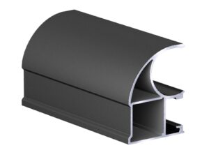Профиль вертикальный асимметричный АВД-0575 черный глянец 9005  5,4 метра 1394