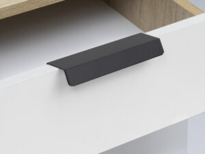 Ручка меб. накладная алюм. GEOS 128/150 черный матовый, AKS 112925