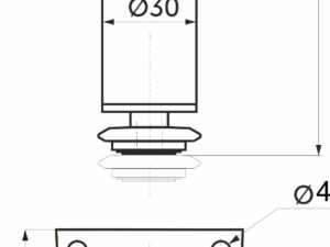 Опора меб. мет. D-150 h150 с регул. черный матовый AKS 112792