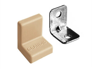 Уголок крепежный 20x20 мм толщ.1,2мм с крышкой, груша 10-436P  0306277