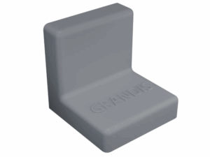 Уголок крепежный 20x20 мм толщ.1,2мм с крышкой, серый 10-436P   0306280