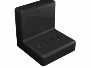 Уголок крепежный 20x20 мм толщ.1,2мм с крышкой, черный 10-436P  0306281