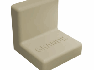 Уголок крепежный 25x25 мм толщ.1,2мм с крышкой, ясень 10-419P  0306295