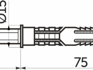 Полкодержатель мет. врезной 10*100 AKS 47539