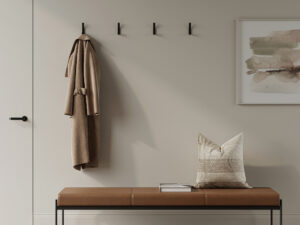 Крючок меб. двухрожковый мет. PEROLA черный матовый AKS 104186