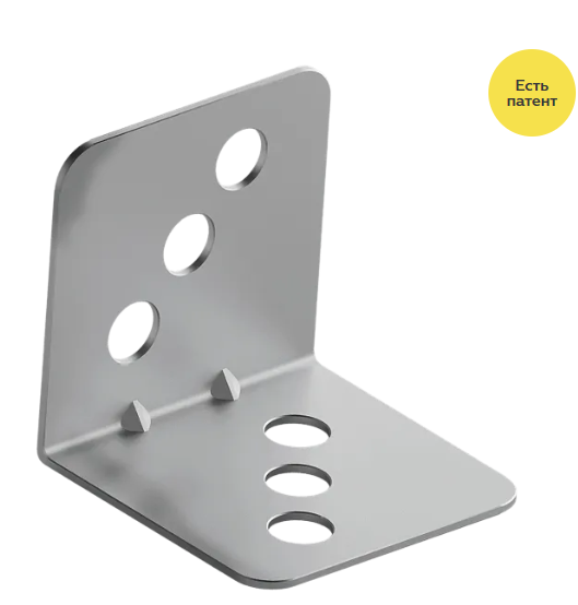 Уголок крепежный 25x25 мм толщ.1,2мм с крышкой, черный 4196