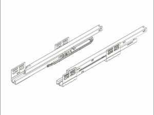 Направляющие 500мм для боковин h=69,5 40 кг DTC Dragon Box (M005004H) 0020059