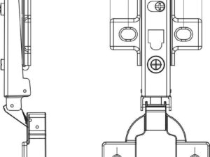 Петля полунакладная с пружиной обратного действия 45мм h0 clip-on AKS 81126