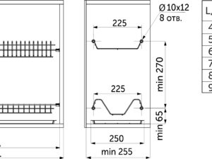 Сушка для посуды 600 MOUNT, белый AKS (без коробки) 113272