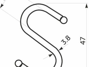 Крючок на трубу d16 ретро (к-т 6шт) черный AKS 66163