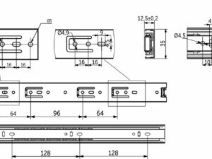 Направляющая шариковая L-350 h=35 AKS 40237