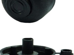 Опора меб. пласт. WPJA-22 h27 ( американка)  регул. черный AKS 51935