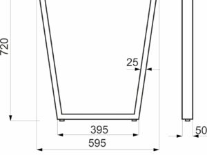 Подстолье VIKING h720, черный AKS (1компл=2шт) 79862