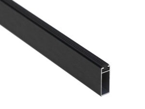 Штанга гардеробная прямоуг. FAME L-1000 с демпфером, черный браш AKS 113748