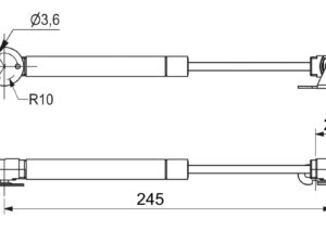 Подъемник масляный барный нижний 80N белый AKS PLUS 64749