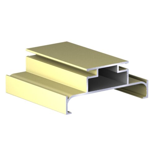 Профиль врезной вертикальный двухсторонний золото 1 метр АВД-7420  (кратно 3 метрам)  1910