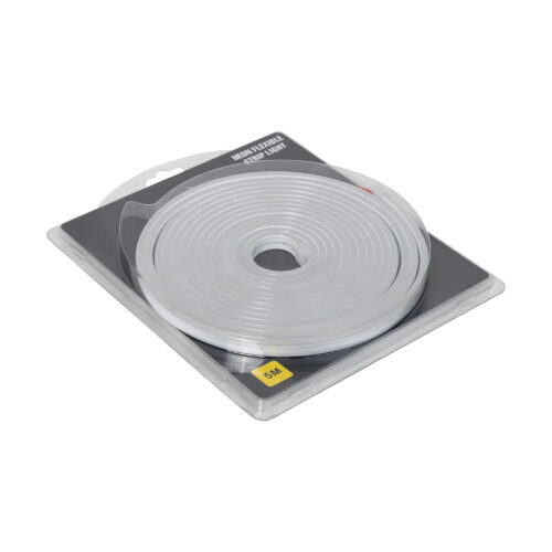 Гибкий неон - 9,6W/m, 24V, 6*12мм, 120 д/м, IP65, нейтральный белый (4000K) - 5м, AKS 118644