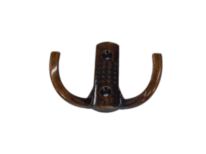 A240-18 Крючок Metax (двухрожковый) с перф. (антик.медь)  050724