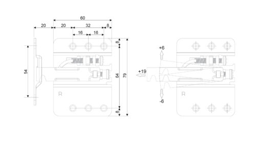 CH10 Навес для шкафов нижней базы (П+Л) с заг., монтажными планк. и крепеж в комп. 0306298
