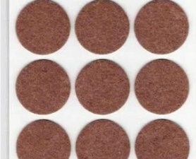 Подпятник фетровый  d=35 мм коричневый (на листе-18) 091021
