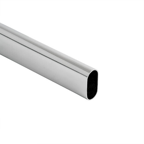 Труба овальная L-3000 30*15 (0,9кг/0,7мм), хром AKS 23007