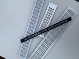 Решетка вентиляционная 80х480 алюминий инокс TE12.0344.07.741