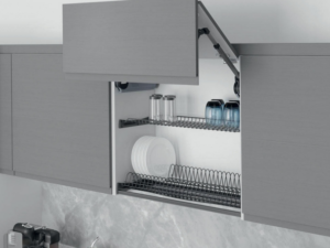 Посудосушитель двойной с 1 поддоном в базу 600 мм, Starax (560х295-345 мм), антрацит 0609182