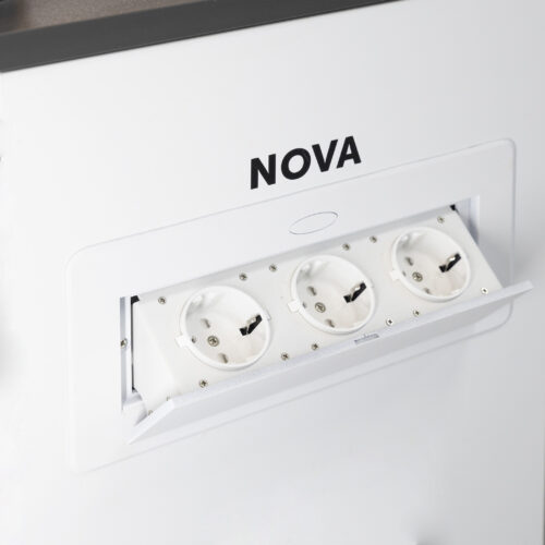 Выдвижной удлинитель NOVA, 3 розетки, белый, AKS 85088