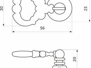 Ручка меб. кнопка мет. FLORENTINO белое серебро, AKS 76011