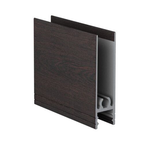 Профиль горизонтальный низ ступенька, венге темный 1 метр 1571