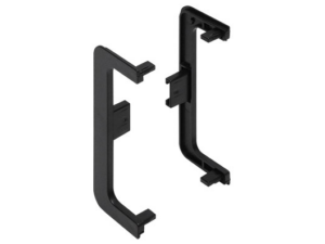 Комплект черных открытых заглушек для С-образного профиля (2 шт.) 2193