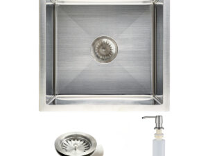 Мойка н/сталь, прямоугольная одночашевая, 520*450мм, сатин, PVD покрытие, универсальная 3,2 мм 10663