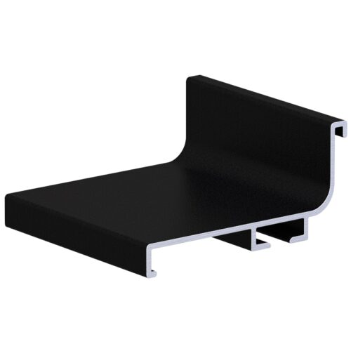 Профиль в нижнюю базу L-образн, черный мат. 9005 1 метр  АВД-4464 1344