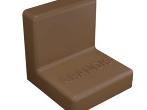 Уголок крепежный 25x25 мм толщ.1,2мм с крышкой, арабика 4191