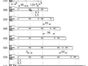 Направляющая роликовая L-350 0,8мм AKS белая 28939
