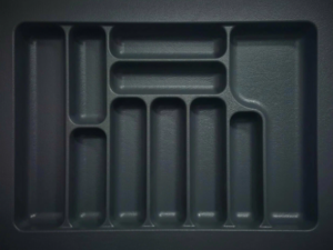 Лоток для столовых приборов Starax в базу шир. 600 (540x490x55) антрацит 0200258