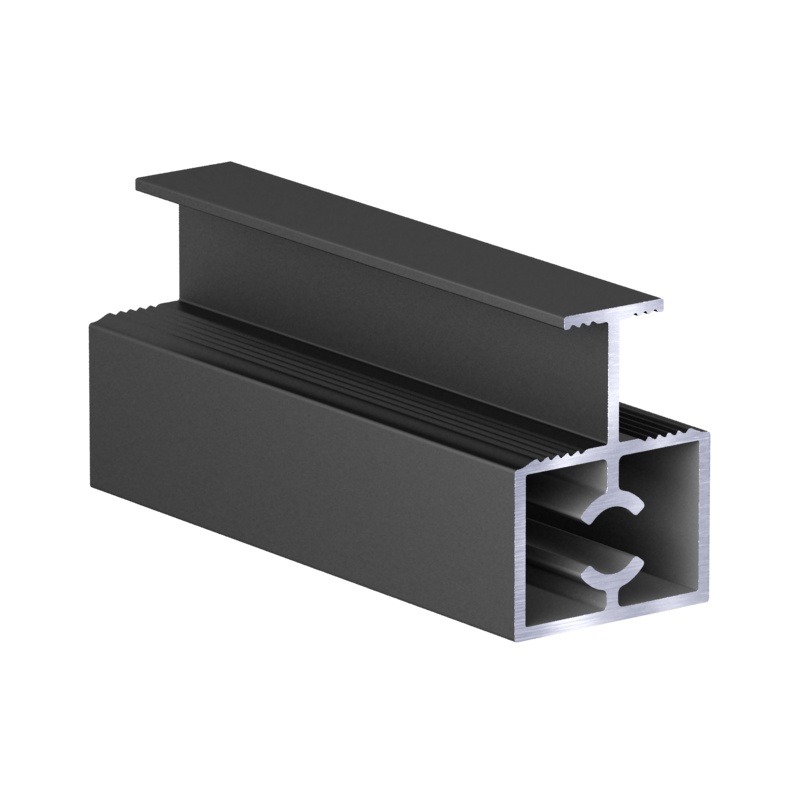 SLIM Разделительный профиль под винт АВД-3756 черный мат. Ral 9005 1 метр. 1567